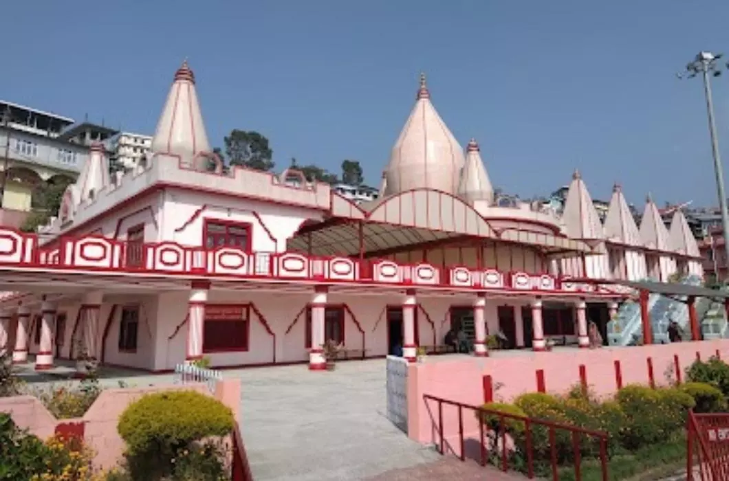 Front view of Mangal Dham Pranami Temple
