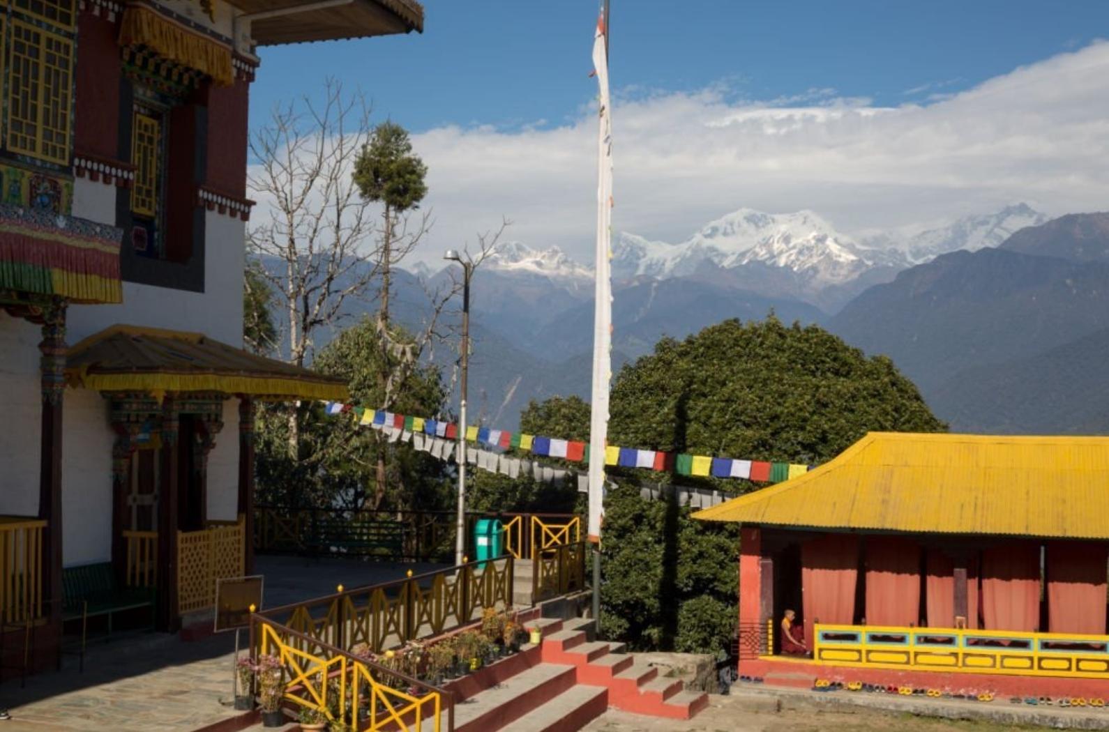 Beautiful outside view of Pemayangtse Monastery.