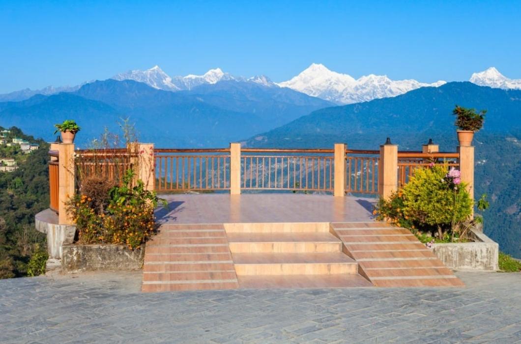 Kangchenjunga view from the Tashi View Point in Gangtok, Sikkim.