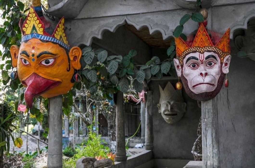 Masks used for celebrations and festivals in Majuli.