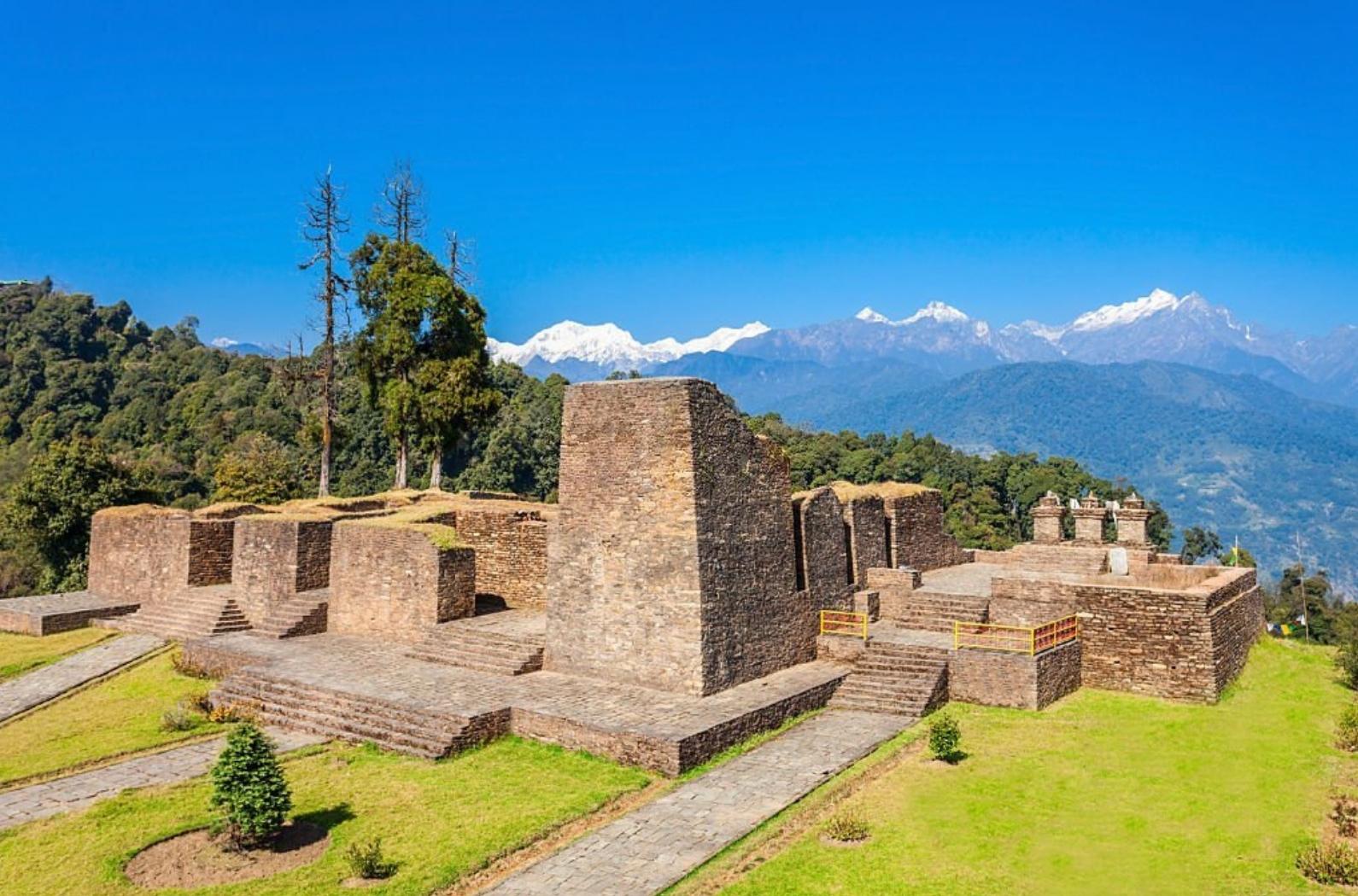 Rabdentse Ruins near Pelling.Rabdentse was the second capital of the former kingdom of Sikkim.