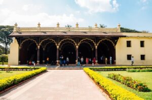 Beautiful front view of Tipu Sultan's Summer Palace.