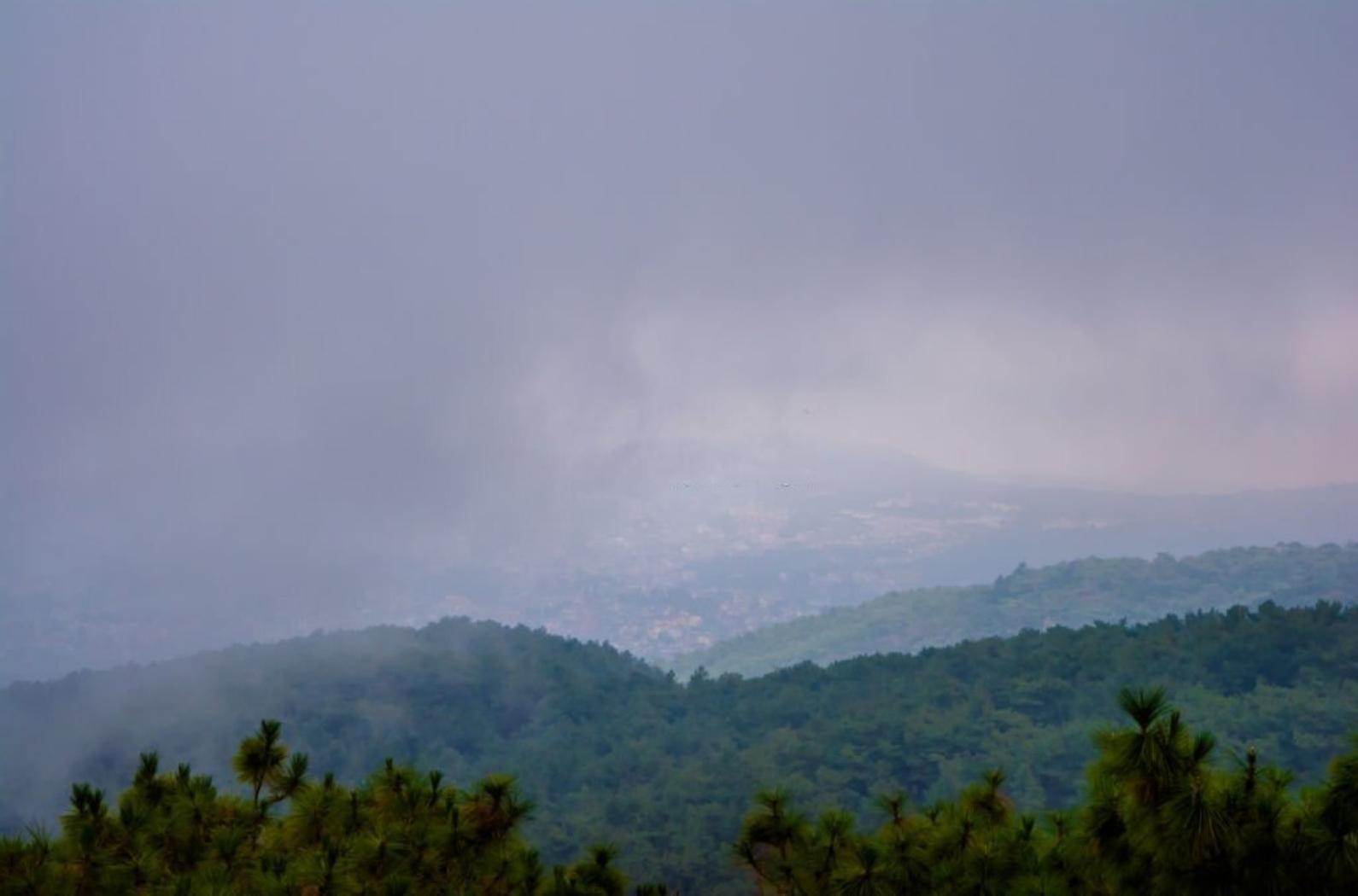 Beautiful outside view of Shillong view point laitkor peak.