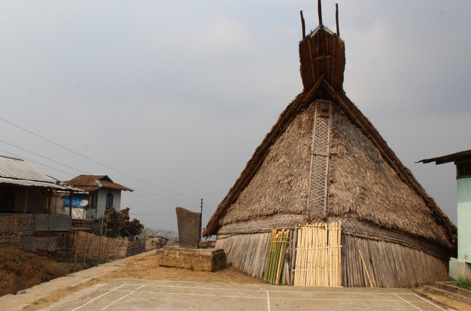 The external view of a Morung (dormitory for young people) at Ungma Village, Nagaland.