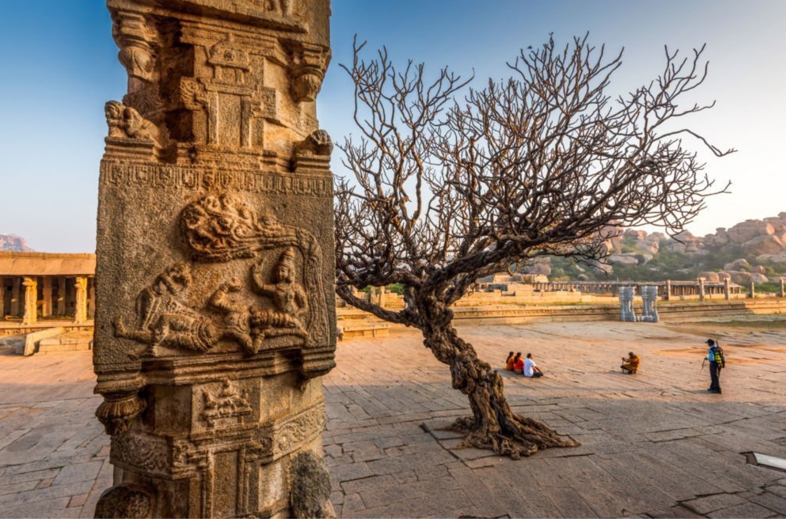 Vijaya Vitthala Temple. Beautifully carved out of a monolith rock, a piece of intricate architectural marvel that the ancients built.