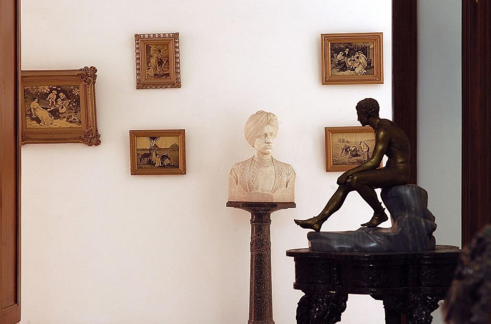 Artifacts and art peices at the New Moti Bagh Palace, Patiala.
