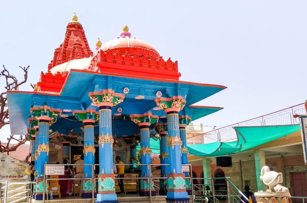 Beautiful Famous Brahma Temple located in Pushkar, INDIA.