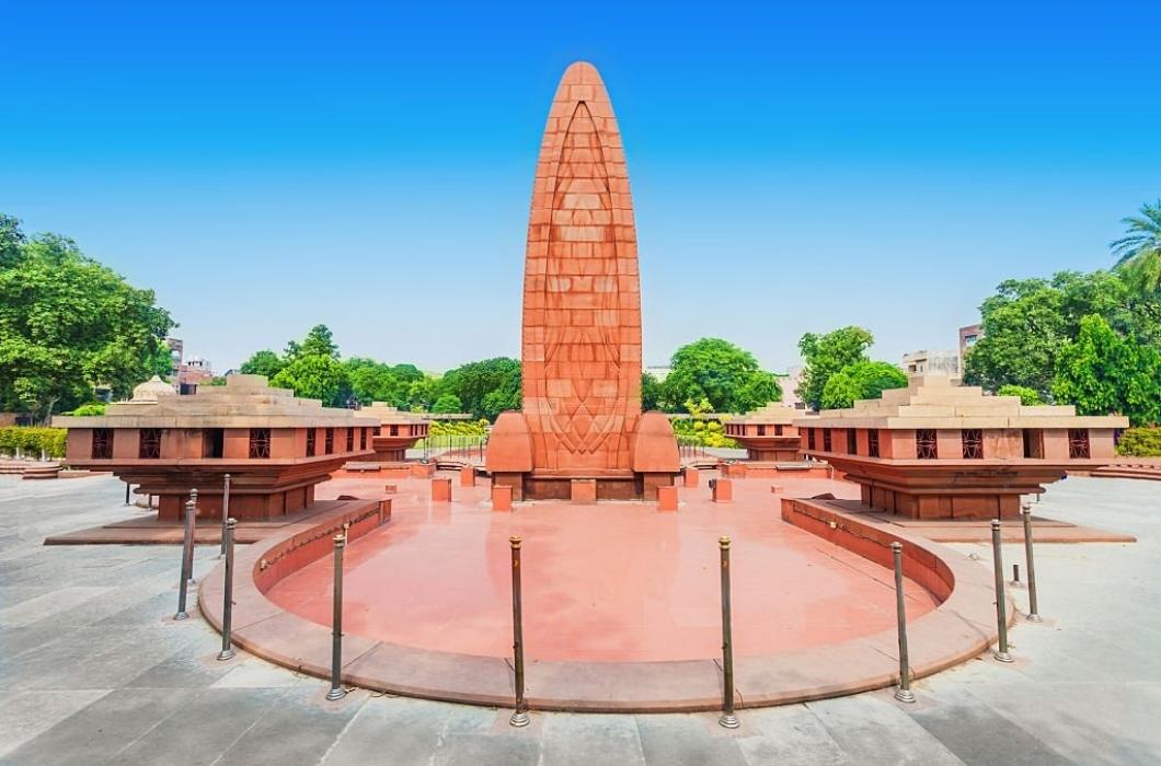 Beautiful Front view of Jallianwala Bagh memorial in Amritsar, Punjab.