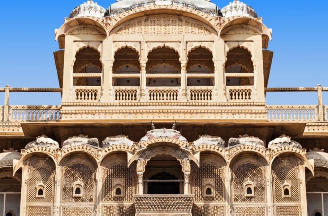 Beautiful view of patwon ki haveli in Jaisalmer, Rajasthan.