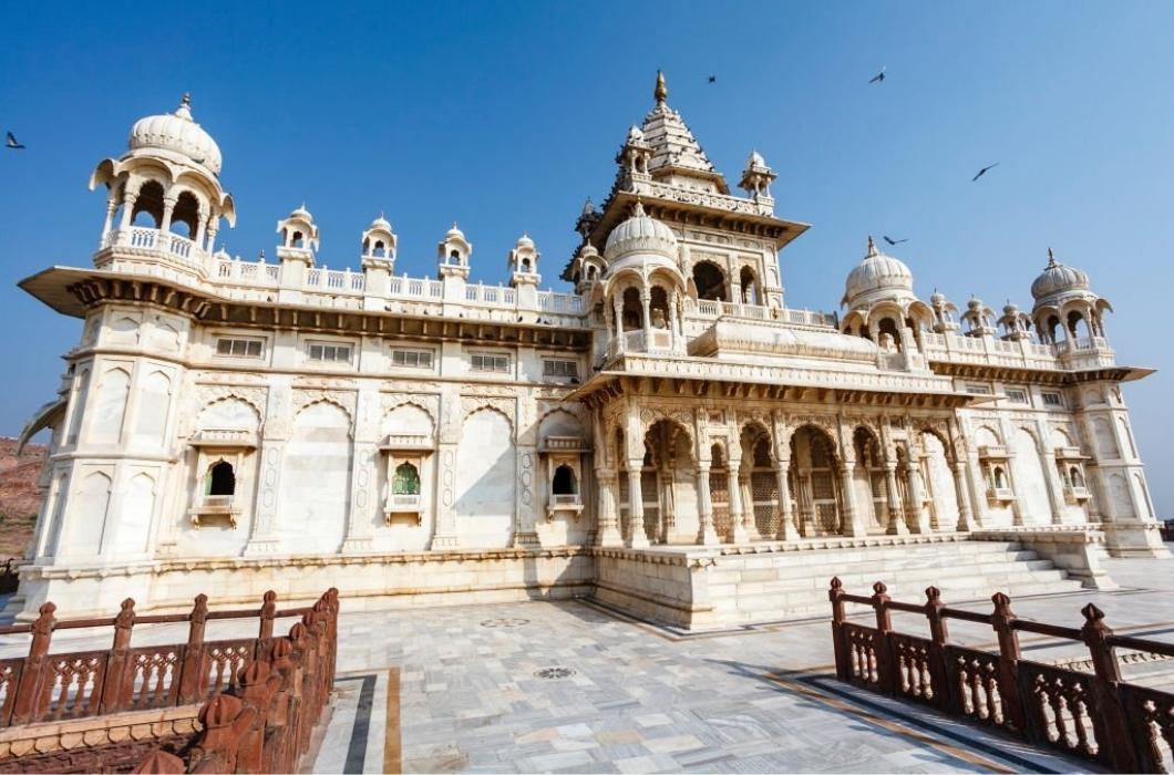Exterior of the Jaswant Thada cenotaph in Jodhpur, Rajasthan, India