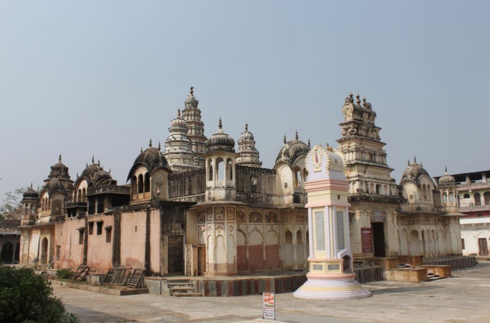 Rangji Temple, a South Indian style temple, dedicated to Hindu God Vishnu and one of the famous temples in Pushkar, Rajasthan, India.