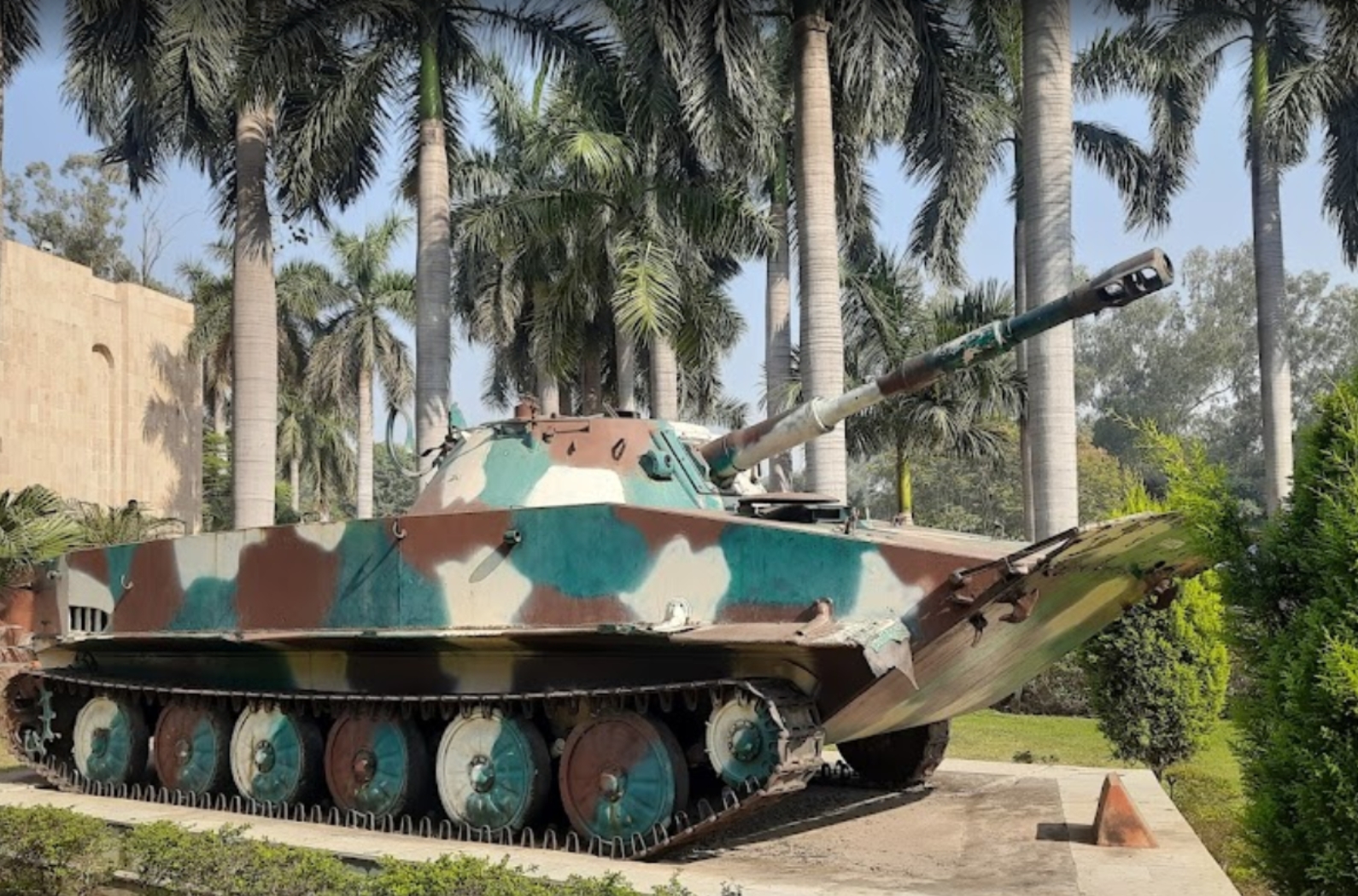 attractive historical tank at the museum