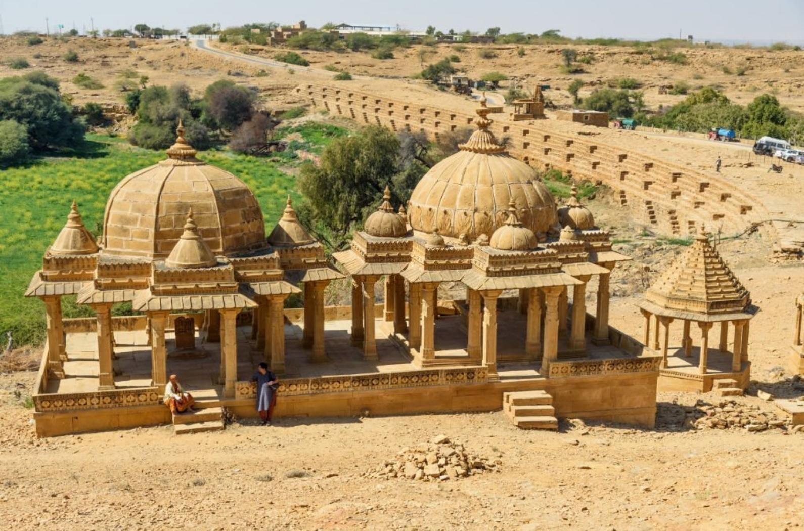 Visitores Visit in Beautiful Bada Bagh Temple.