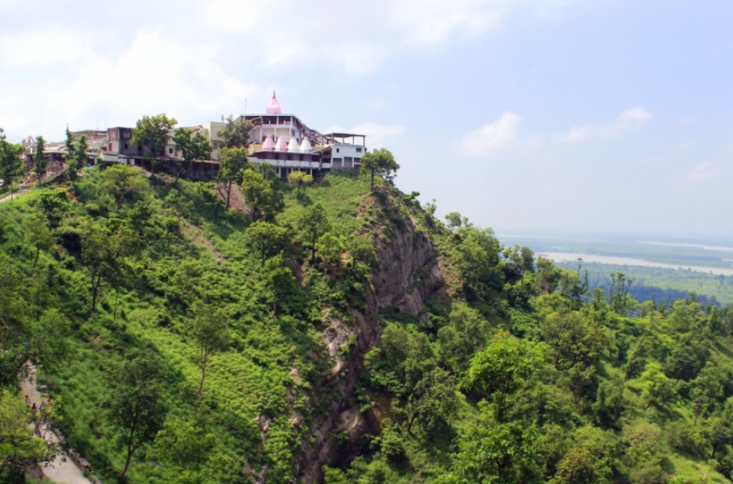 View of Maa Chandi Devi temple, Haridwar, Uttarakhand.