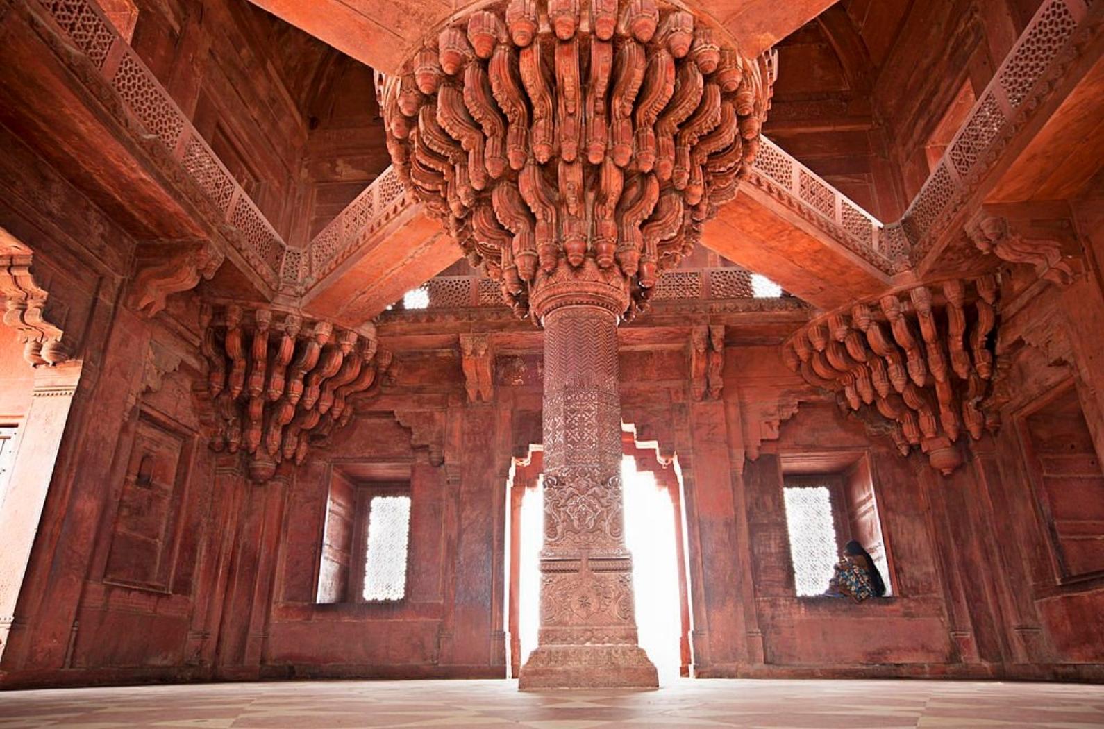 Beautiful inside view of Fatehpur Sikri fort.