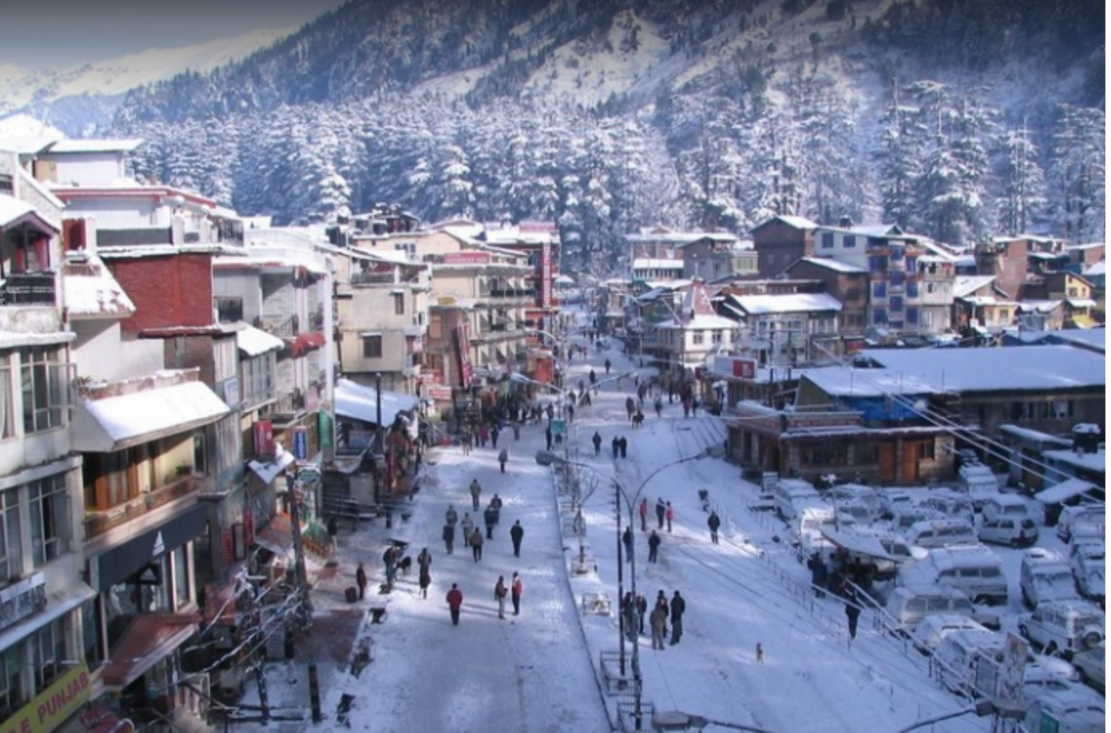 Place View Of Manali Bazar