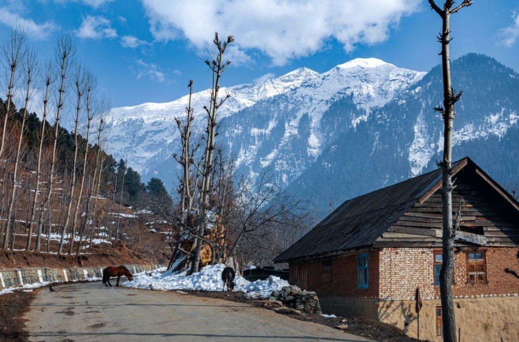 Beautiful landscape view of Baisaran Pahalgam, Kashmir, India.
