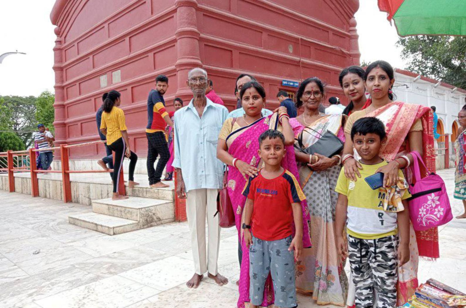 People Spending time in Bhubaneshwari temple