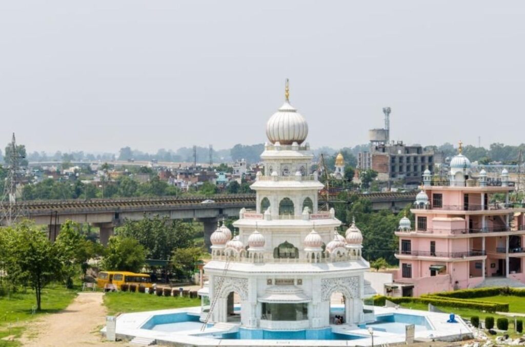 Newly constructed Mr Ravidas World Peace Temple is 84 feet high. Pathankot, Punjab.