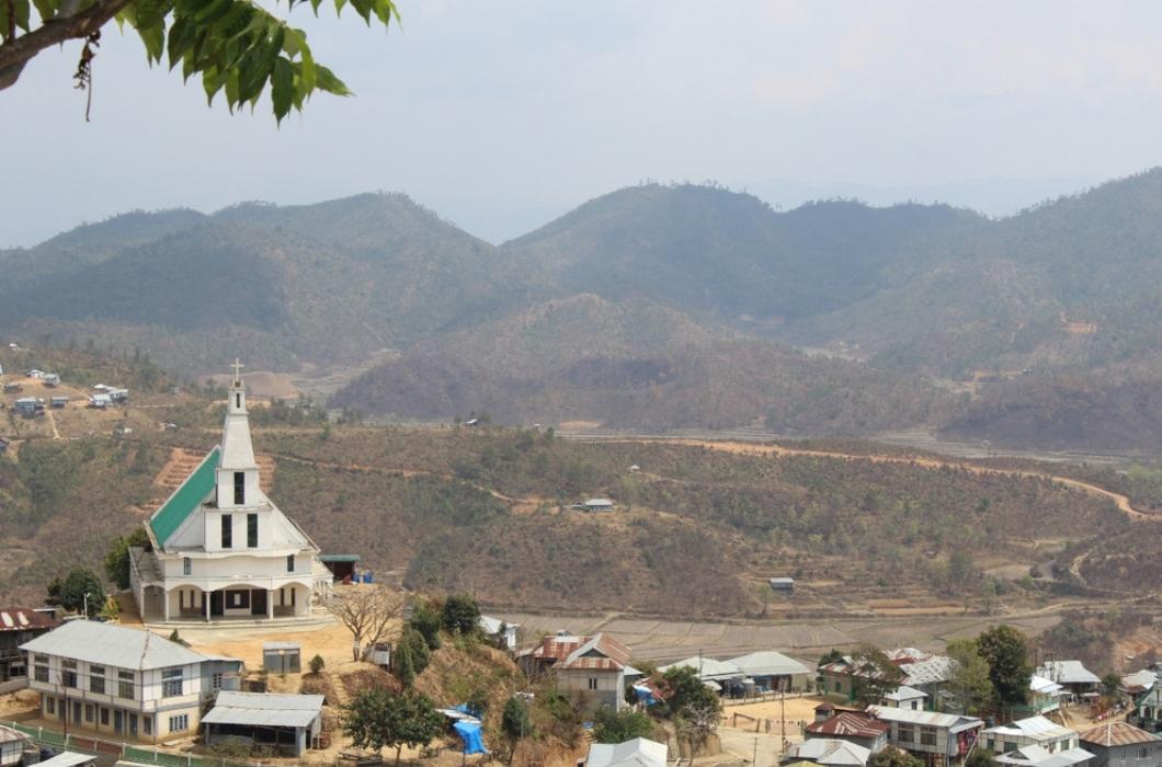 Post harvest paddy fields of Champhai, Mizoram.