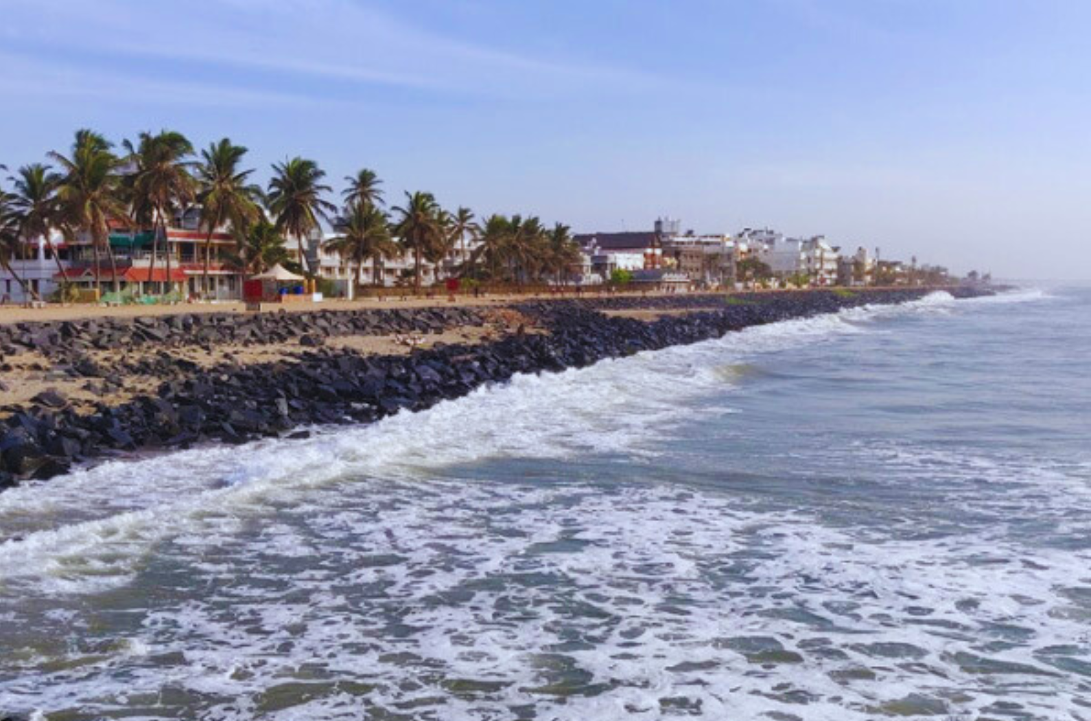 Puducherry Beach - A good place to hang around, walk and relax.