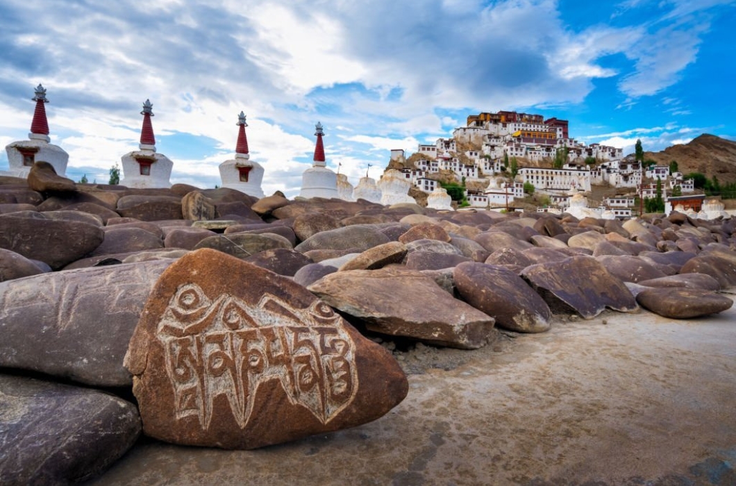 The serene picture of thiksey Monastery