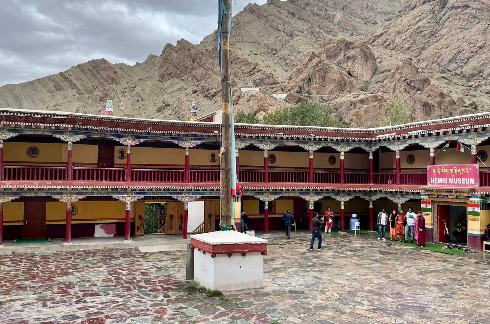 Peoples spending time in Hemis Monastery 