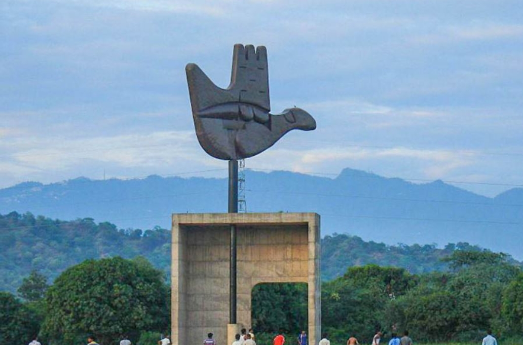 Open Hand Monument in Chandigarh