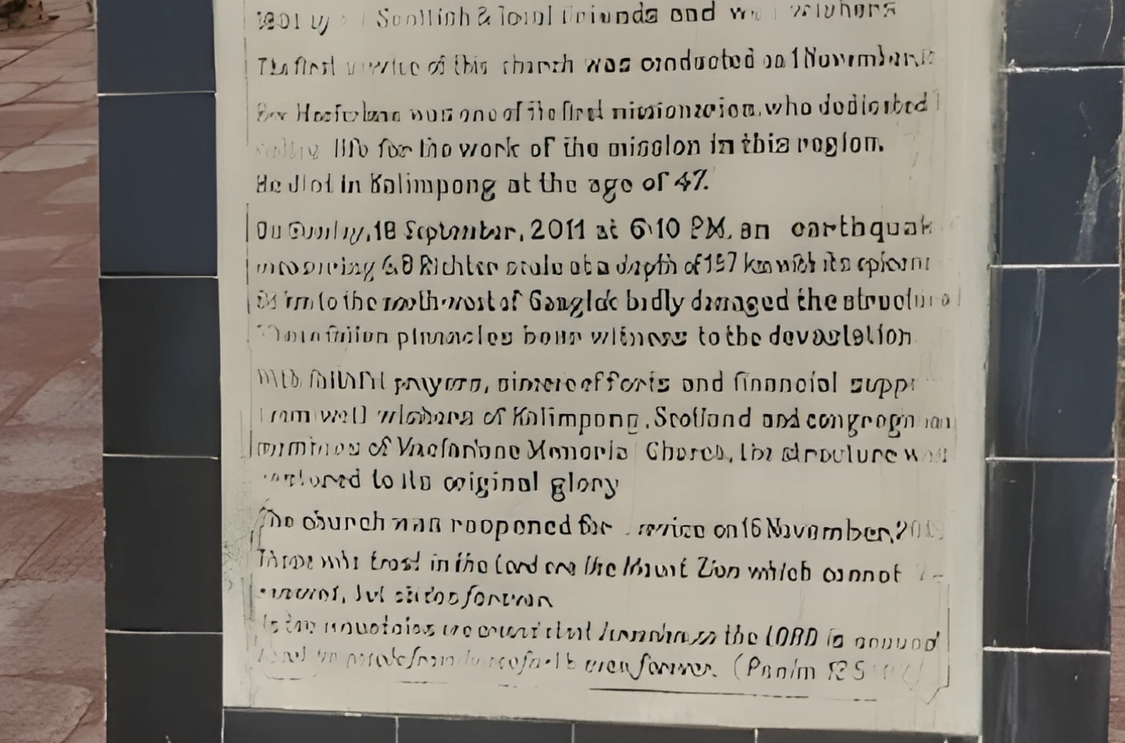 History of Macfarlane Memorial Church