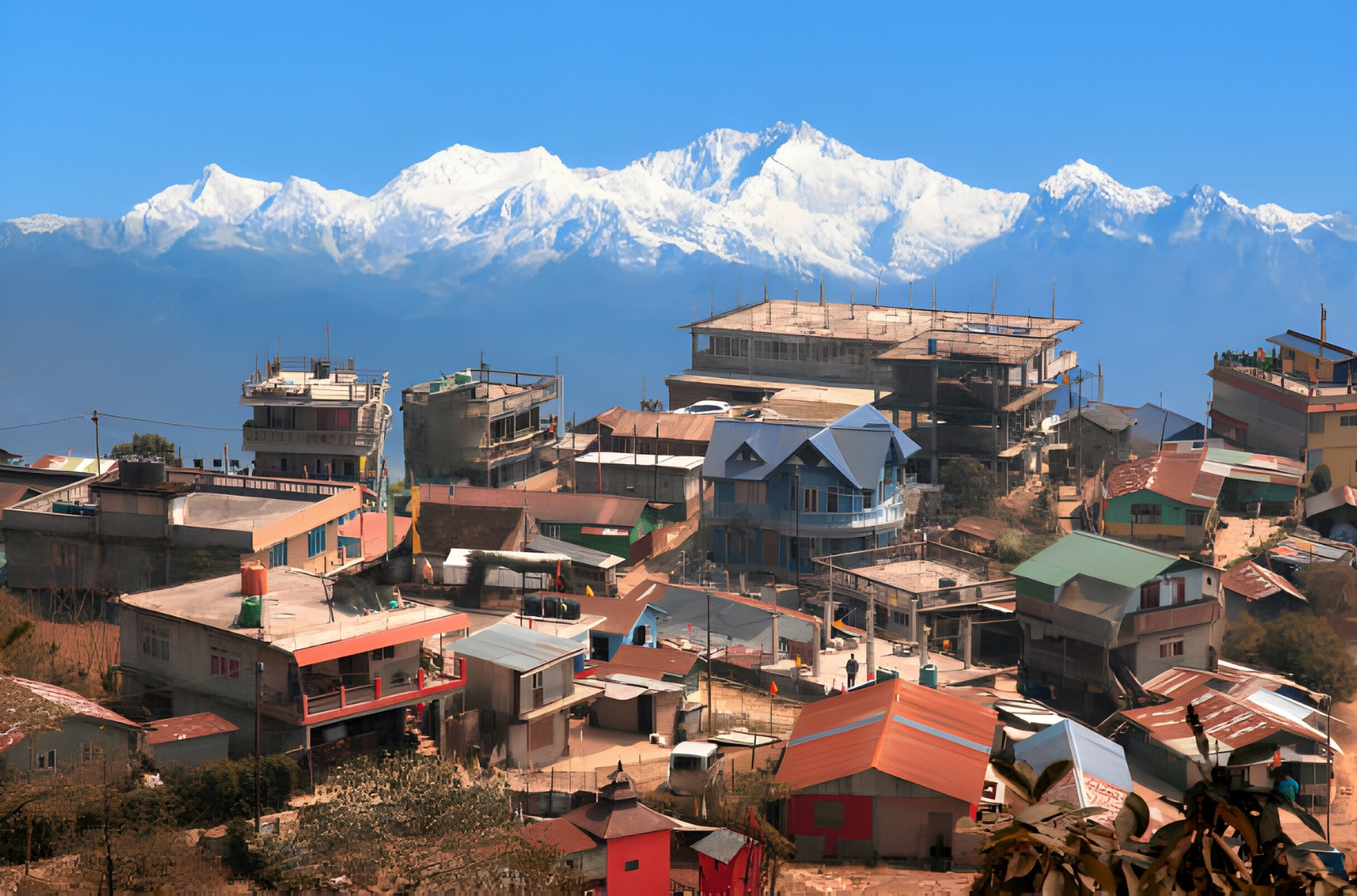 Kanchenjunga view from Darjeeling Mall