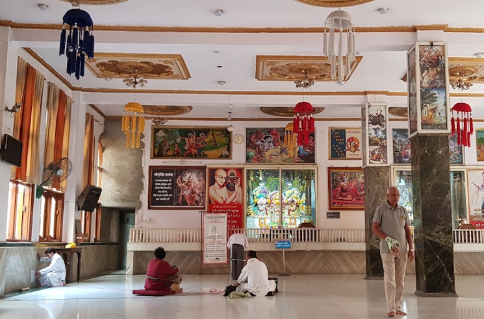 ISKCON Temple Ghaziabad inside view.