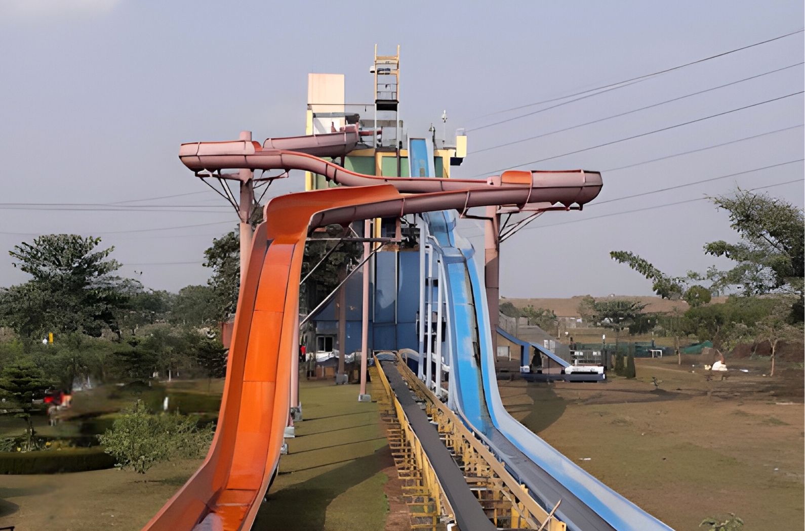 Amazing roller coaster in Dreamland Amusement Park