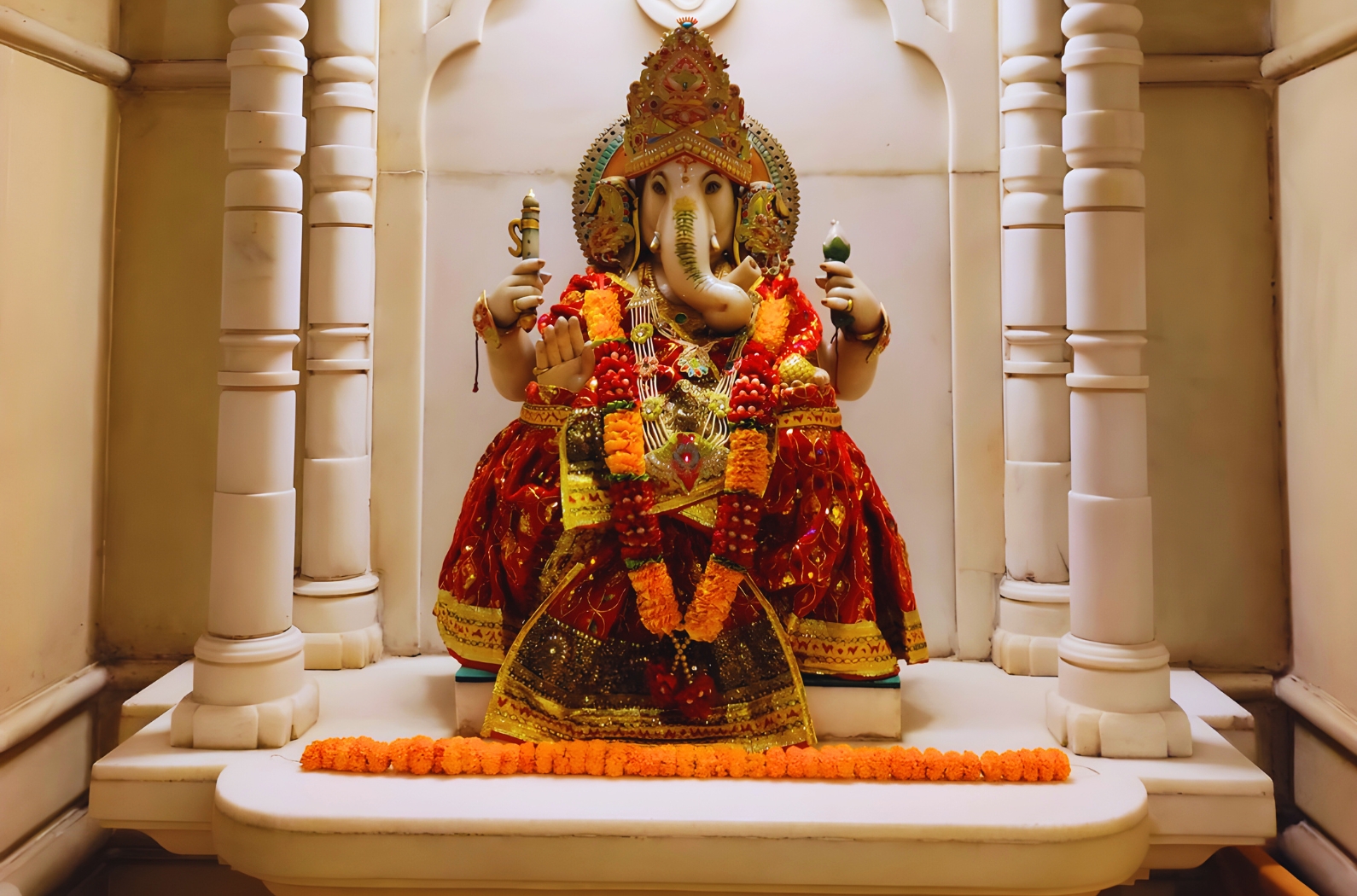 Beautiful idol in Sri Mahalakshmi Temple