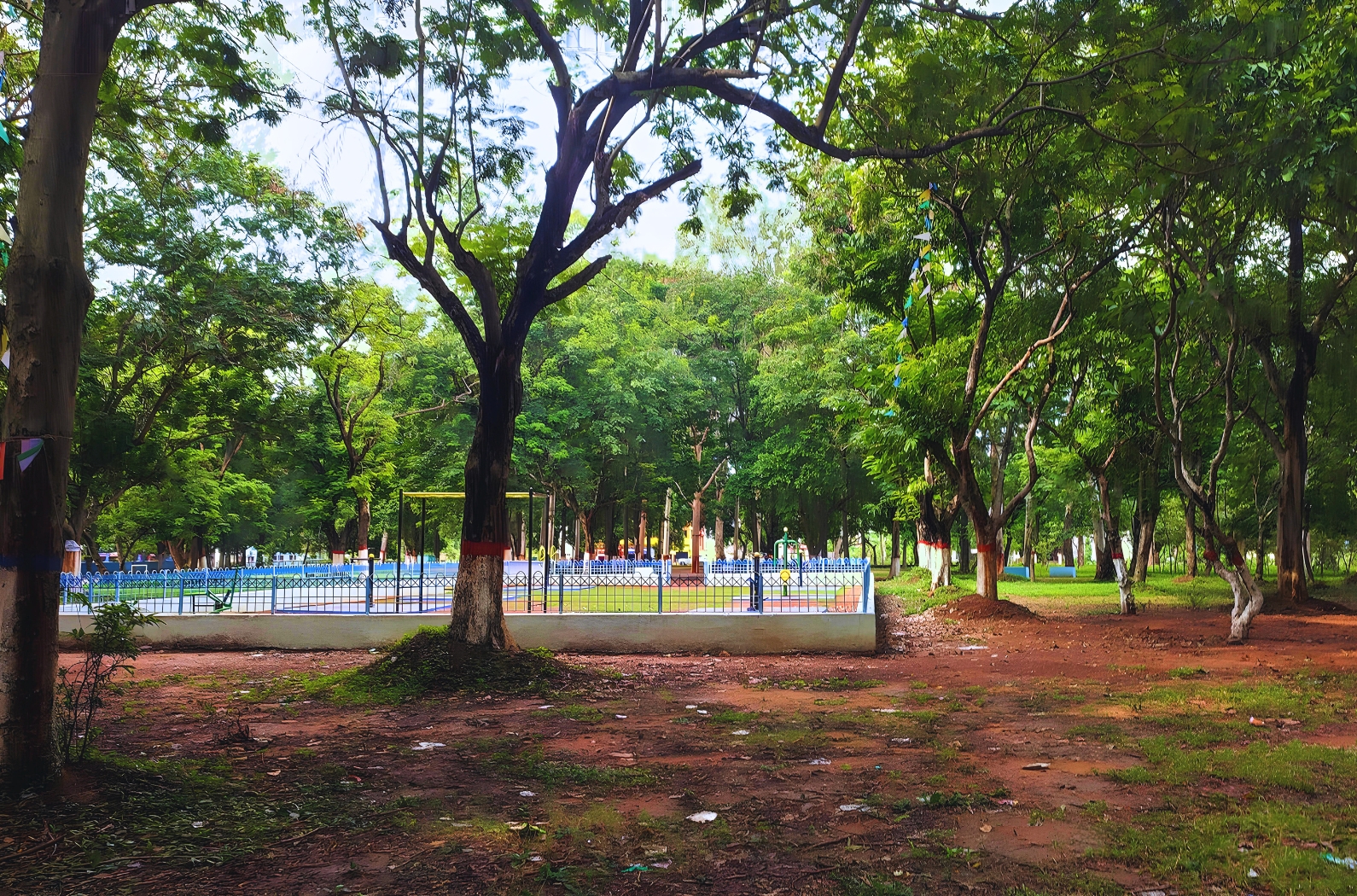 Green trees in A-Zone Major Park