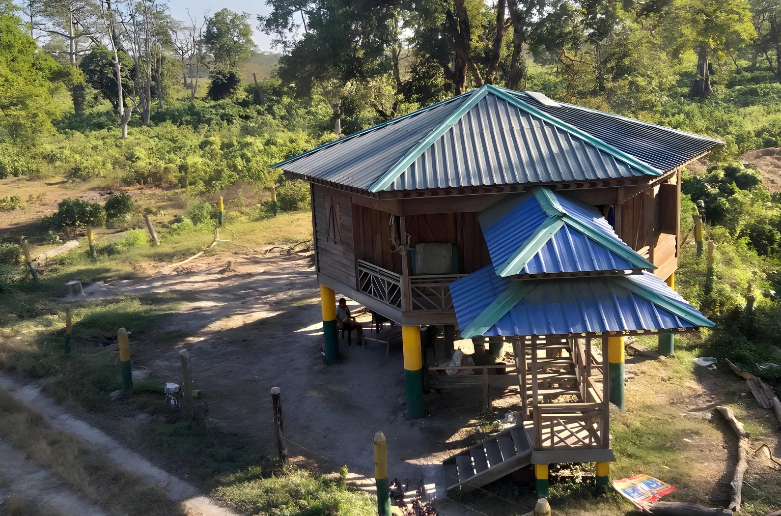 Wooden hut - Attraction of Jaldapara National Park