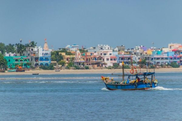 Diu is a coastal town at the eastern end of Diu Island, India. A bridge connects the island to the state of Gujarat.