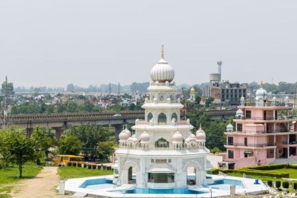 Newly constructed Mr Ravidas World Peace Temple is 84 feet high. Pathankot, Punjab.