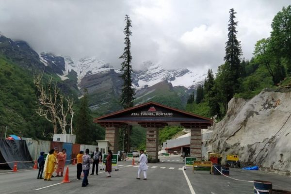 Picture of Atal tunnel, rohtang at an altitude of 10000 feet in Manali, Himachal Pradesh.