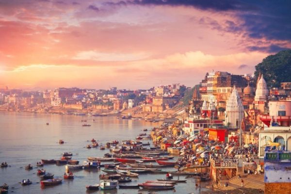 Varanasi city on the Ganges River in northern India